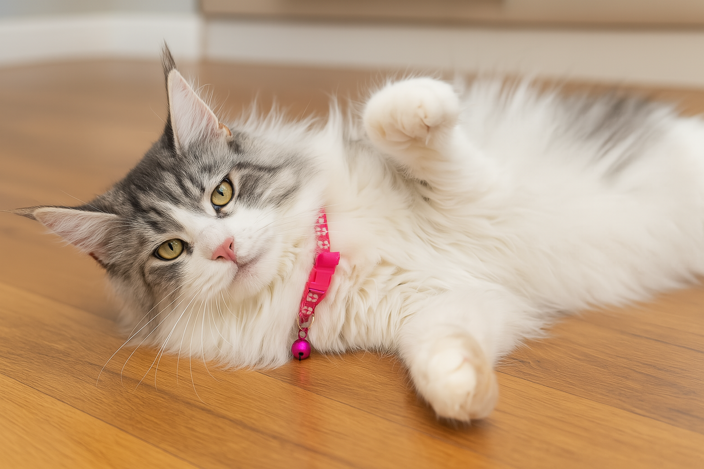 Kattenpootjeshalsband met bel