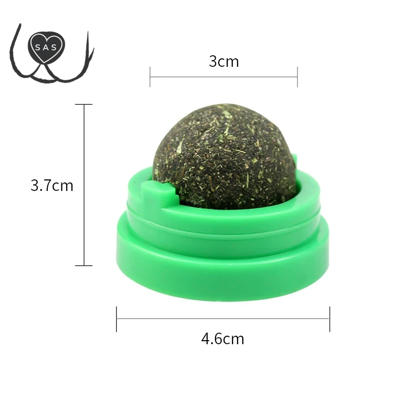 Natural Catnip Cat Wall Stick-On Ball Toy Scratchers Treats Healthy Natural Removes Balls to Promote Digestion Cat Grass Snack