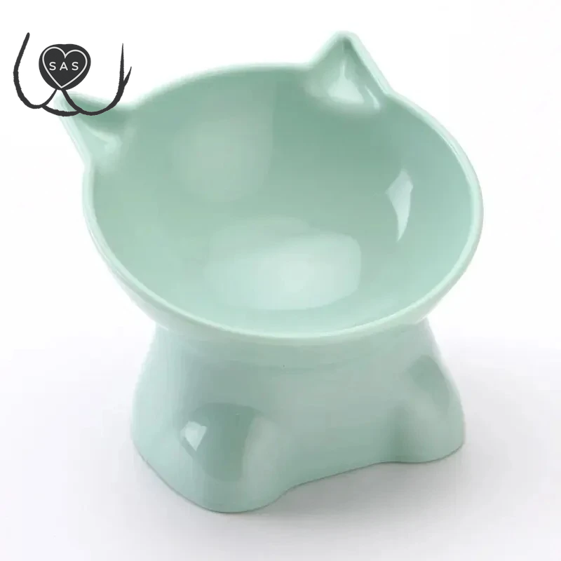 Protecting Cervical Vertebrae Cat Bowl with High Feet