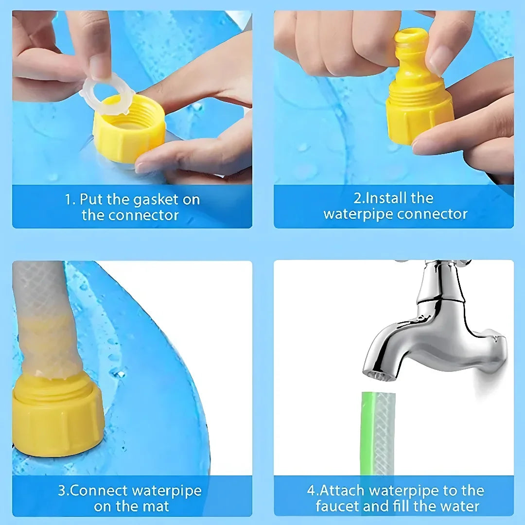 100/150/200Cm Pet Swimming Pool Inflatable Sprinkler Pad Outdoor Water Fountain Play Mat Summer Cooling Toy for Dogs and Puppies