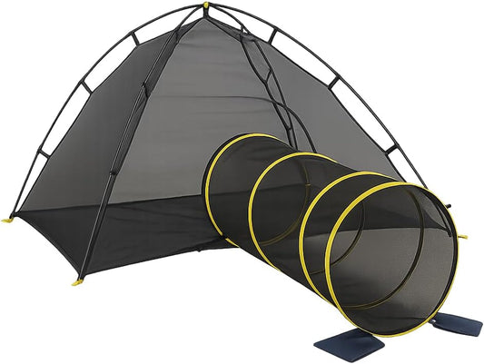 Outdoor Cat Enclosures for Indoor Cats (Portable Cat Tent, Outdoor Cat Tent, Cat Tunnel, and Playhouse) Play Tents for Cats, outside Enclosure (Kitty Compound Play House)