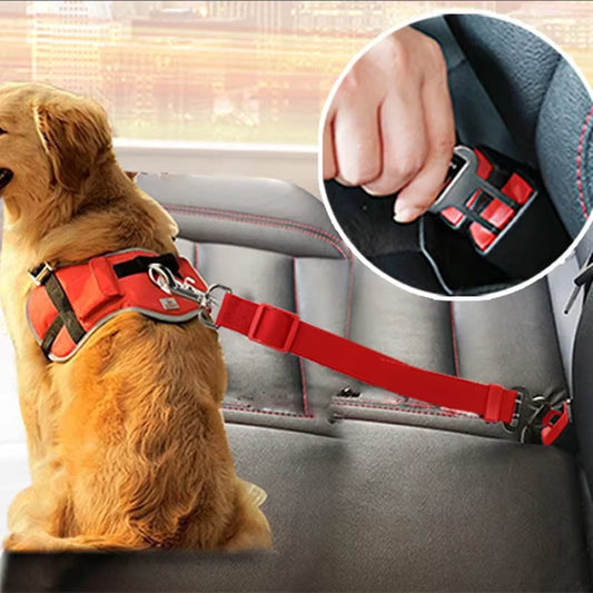 Animal Dog Pet Car Safety Seat Belt Harness Restraint Lead Leash Travel Clip Dogs Supplies Accessories for Travel Seat Covers