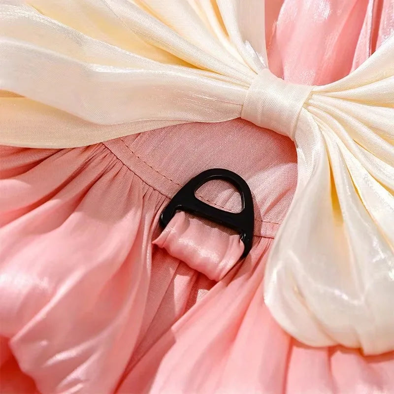 Summer Dog Dresses Cotton Flower Patterns Dogs Skirt Dress Pet Cat Princess Dress Cute Pet Clothes with Bow-Knot