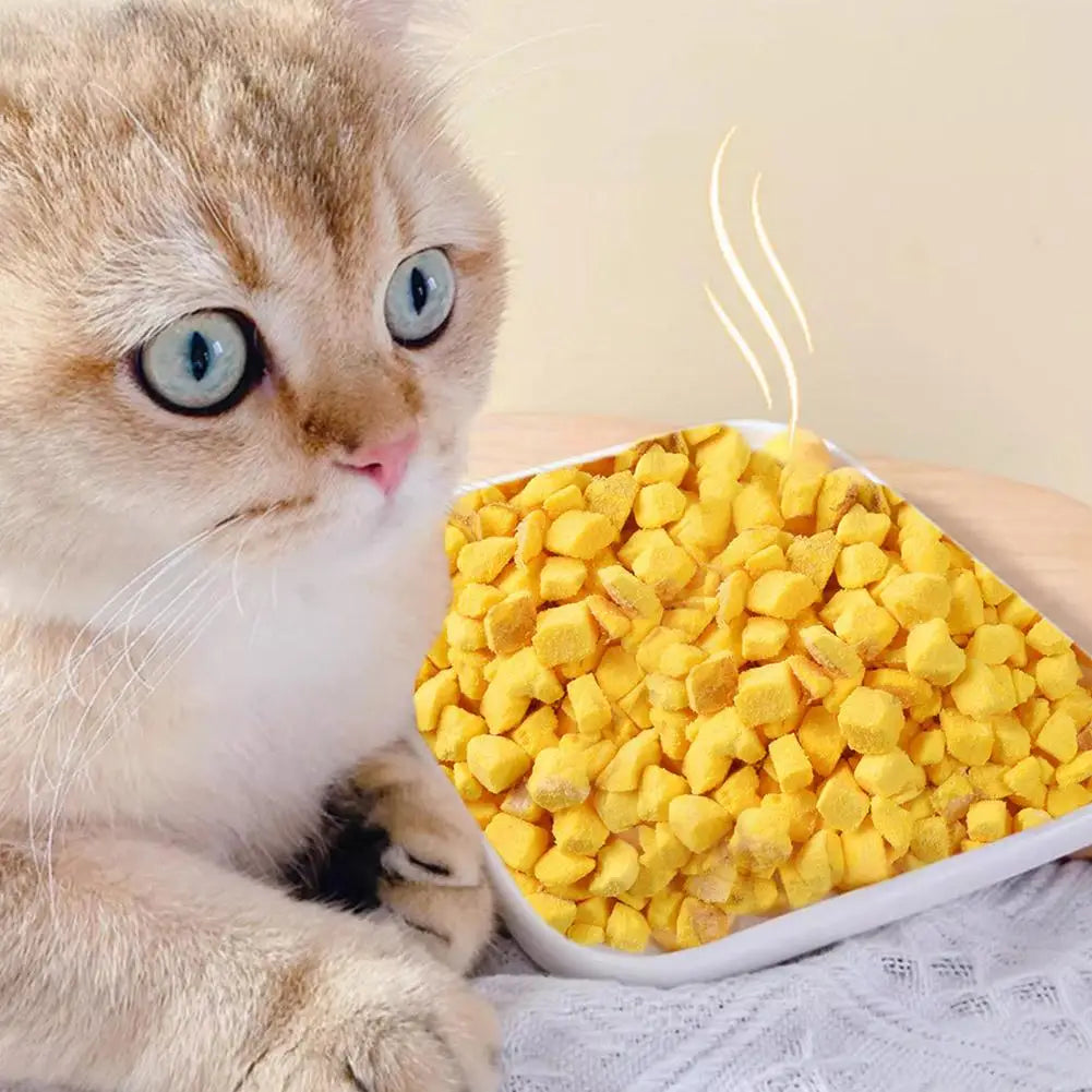 Freeze-Dried Egg Yolks Cat Dog Snack 100G/200Gsupplement Lecithin Hair Snacks Quail Skin Beauty Pet Care Lysine Nutrition R E4I2