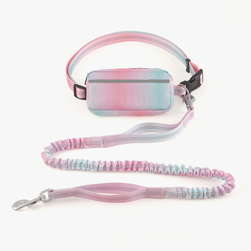Hand Free Dog Leash for Walking and Running Jogging, Adjustable Dog Leash, Waist Belt, Traction Rope, Reflective Dog Accessories