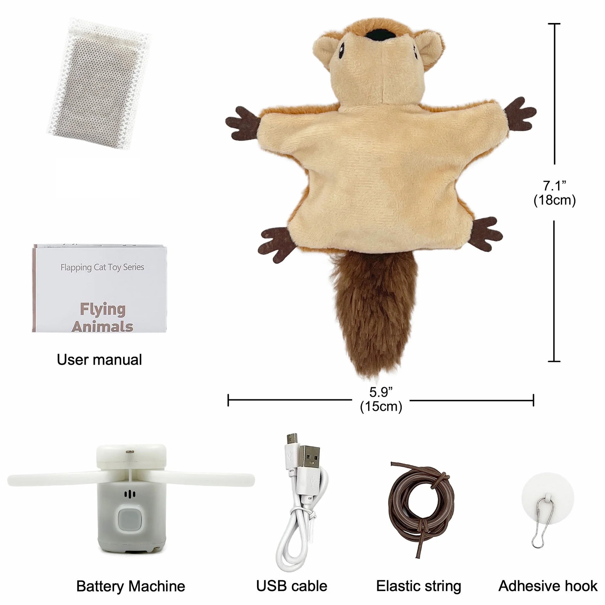 Cat Toys, Flapping Wings Sparrow Catnip Toys, Vivid Chirping, Simulation Bird Interactive Cat Toy for Kitten Kitty Exercise, Fluffy Plush Dog Toys, Touch Activated, Rechargeable