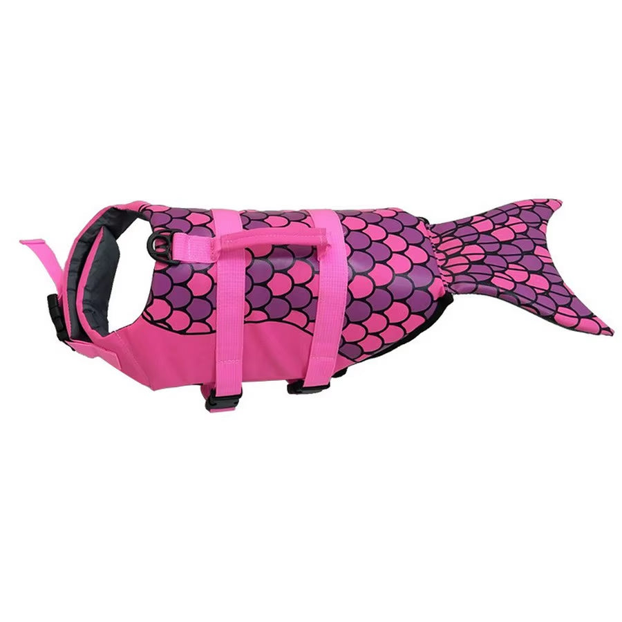 Pet Dog Life Jacket Vest Clothes Life Vest Collar Harness Dog Swimming Summer Swimwear Mermaid Shark Life Jacket