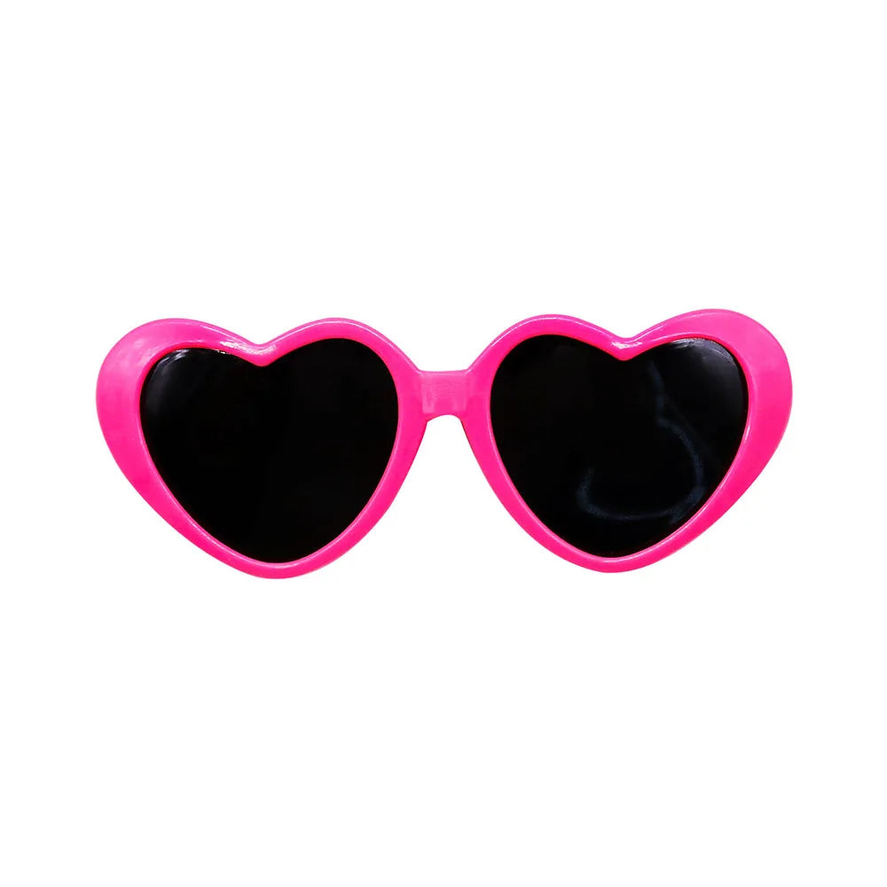 Dog Sunglasses Pet Cat Products Vintage round Heart Puppy Kitty Headwear Eye Wear Photo Props Decor for Dogs Eyewear Glasses