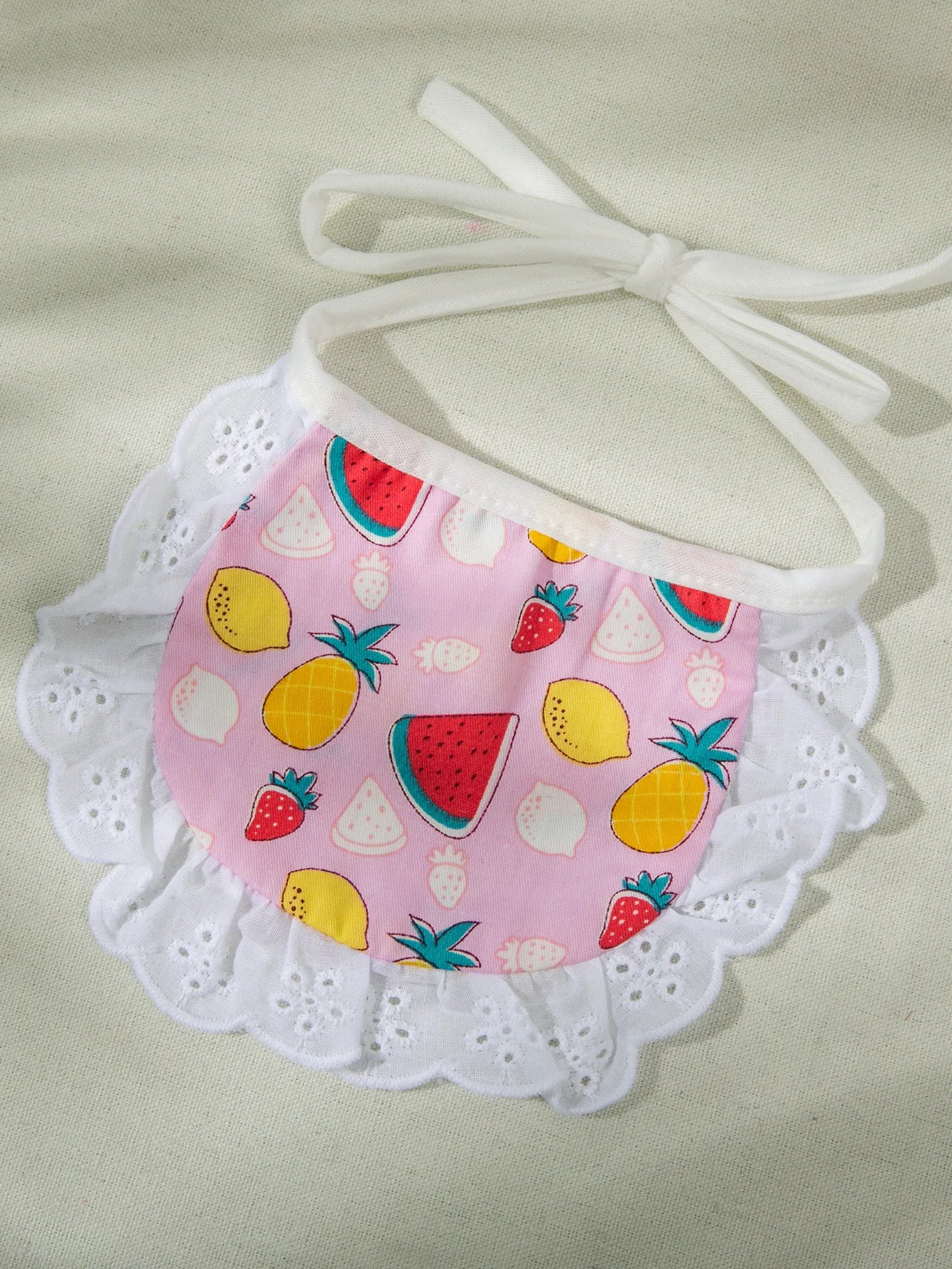 Checkered Small Flower Bib Cat Scarf Pet Dog Drool Scarf Triangular Scarf Collar Pet Supplies Accessories Breathable in Summer