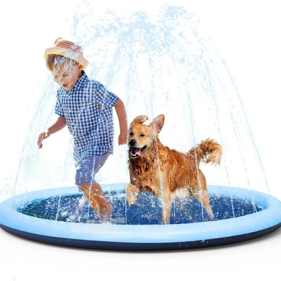 100/150/200Cm Pet Swimming Pool Inflatable Sprinkler Pad Outdoor Water Fountain Play Mat Summer Cooling Toy for Dogs and Puppies