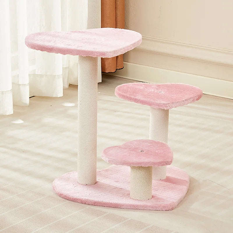 Multi Layer Cat Climbing Frame Sisal Hemp Claw Grinding Tool Pet Trees Pink Cat Scratch Board Toys Pet Supplies