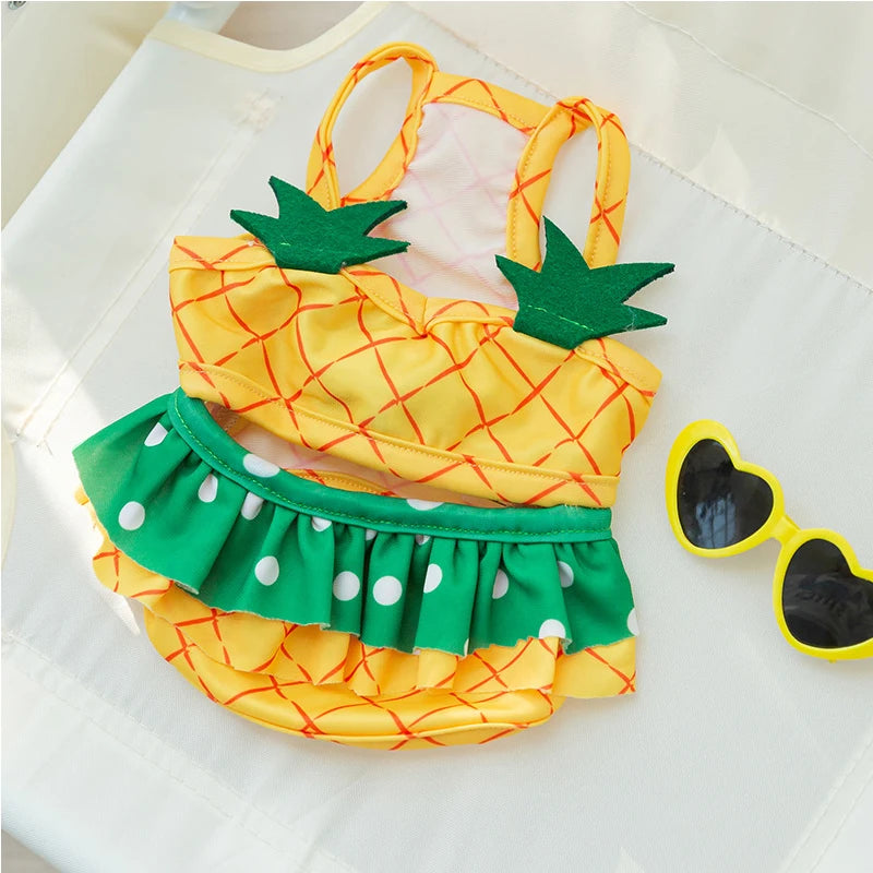 New Cute Camisoles for Cats in Spring Summer Beautiful Dogs Swimsuits Swimming Bikinis Sunglasses Set Pet Clothing Dog Clothes