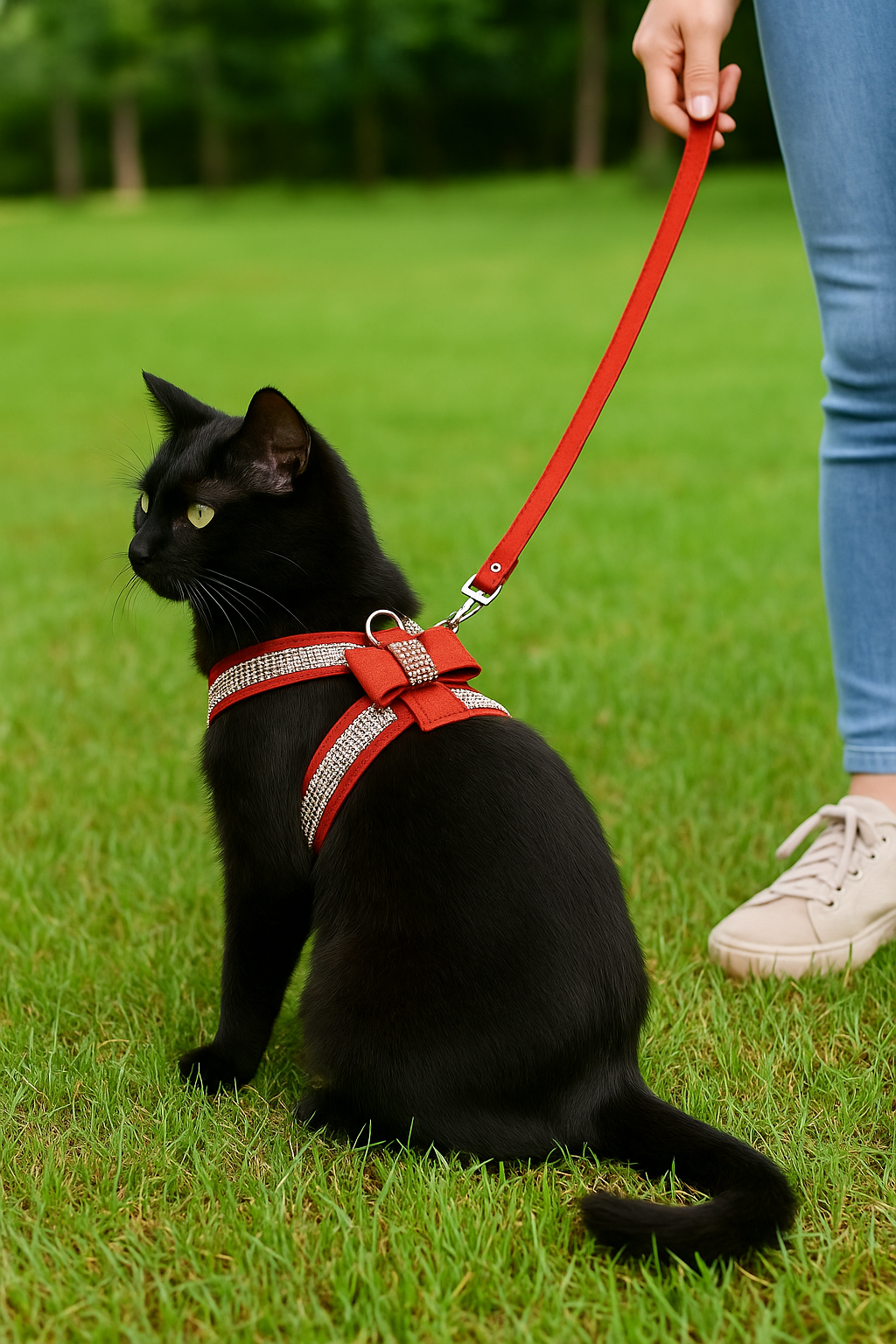 Ensemble harnais et laisse en cristal Princess Pets