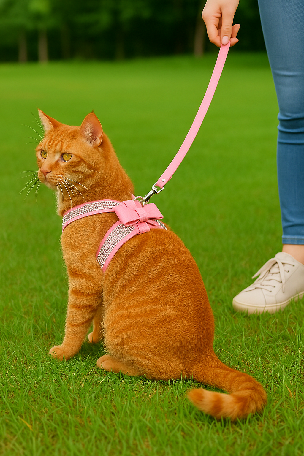 Ensemble harnais et laisse en cristal Princess Pets