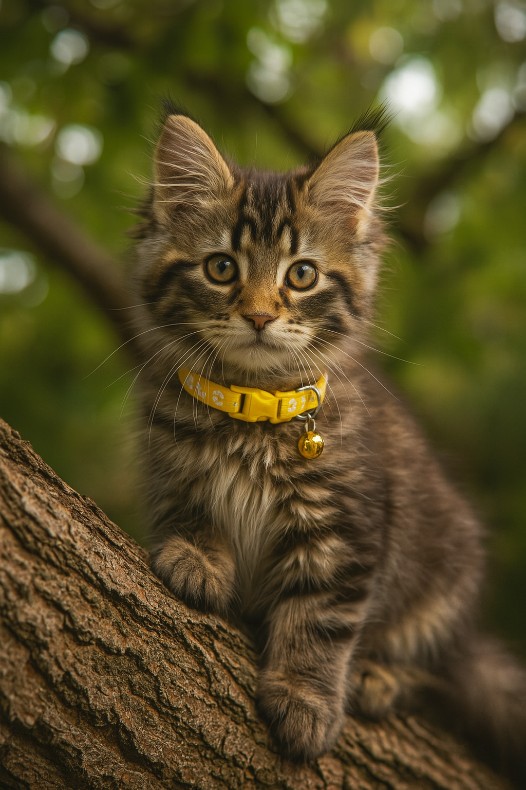Kattenpootjeshalsband met bel