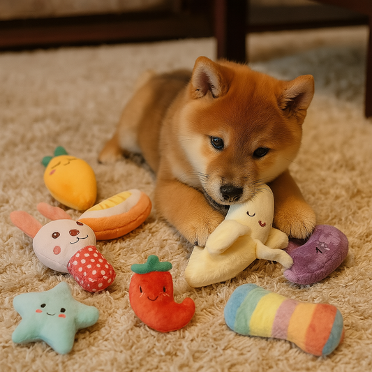 Ensemble de jouets couineurs Happy Puppy
