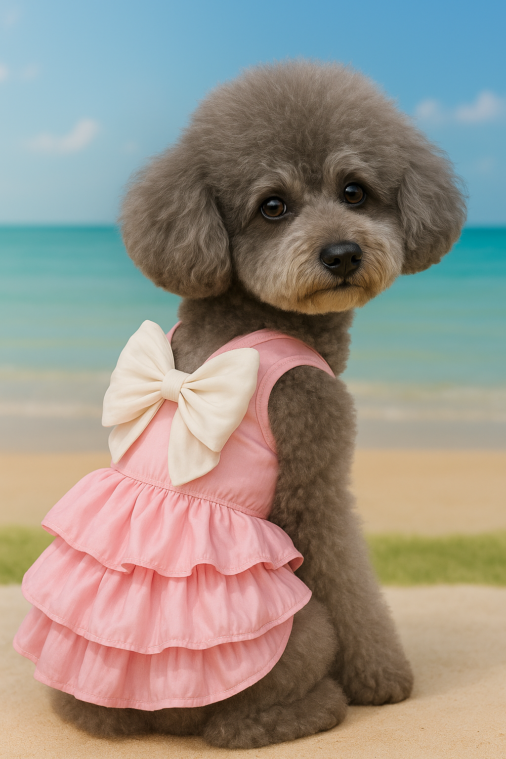Robe de princesse à nœud papillon Pets