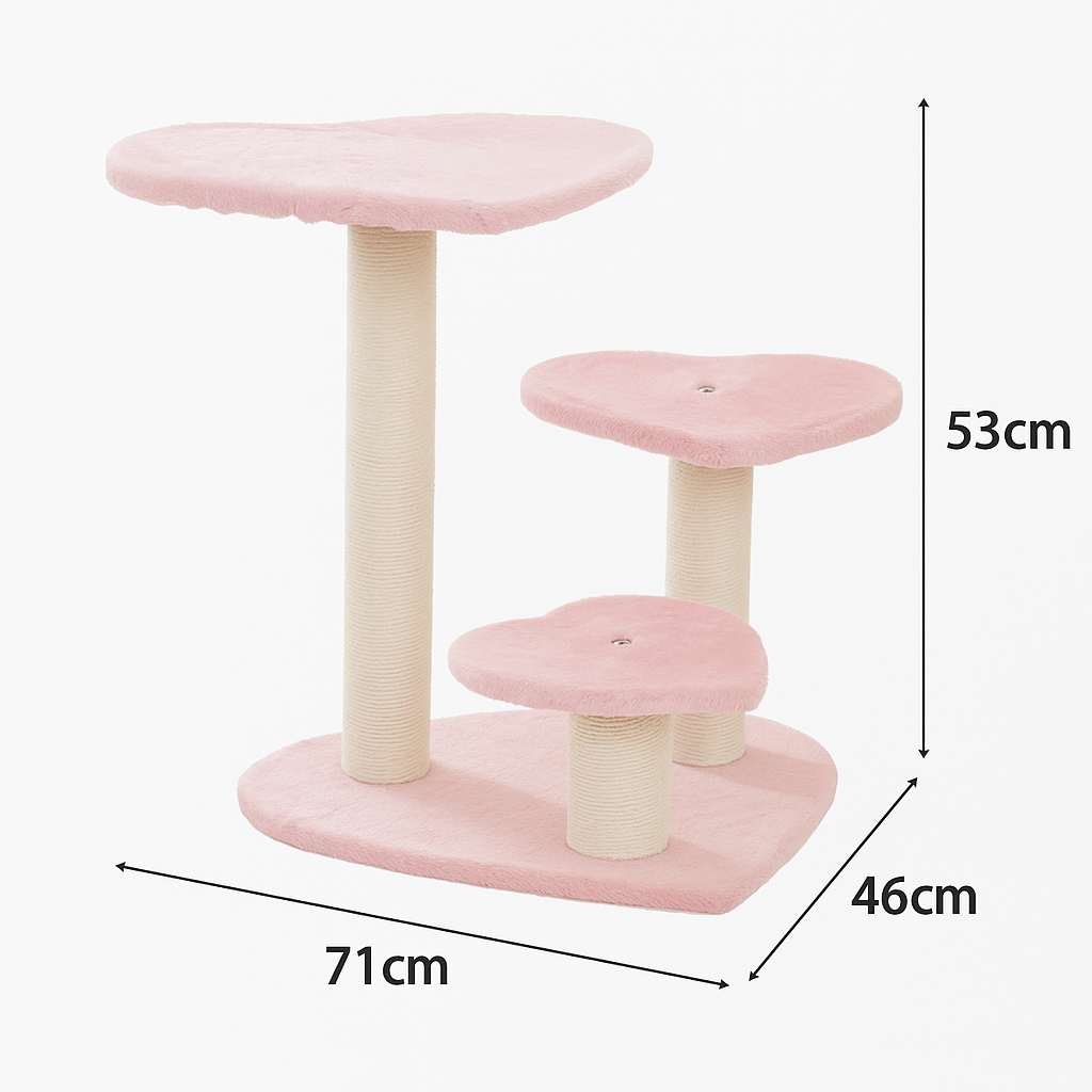 Pink Heart Cat Tree
