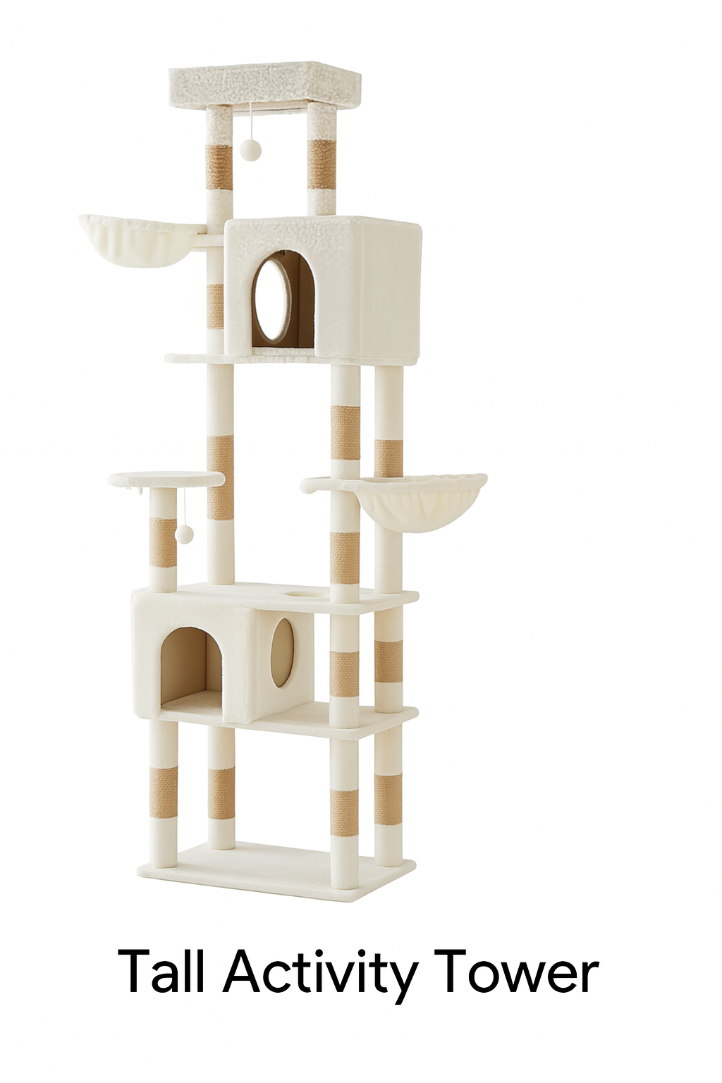 Pluche kattenflat met meerdere verdiepingen