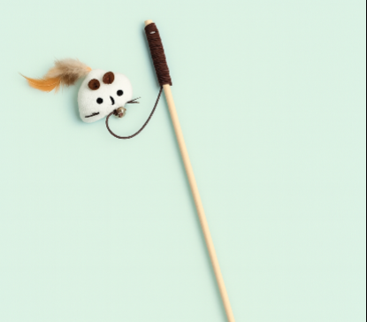Klassieke houten kattenplaagstok