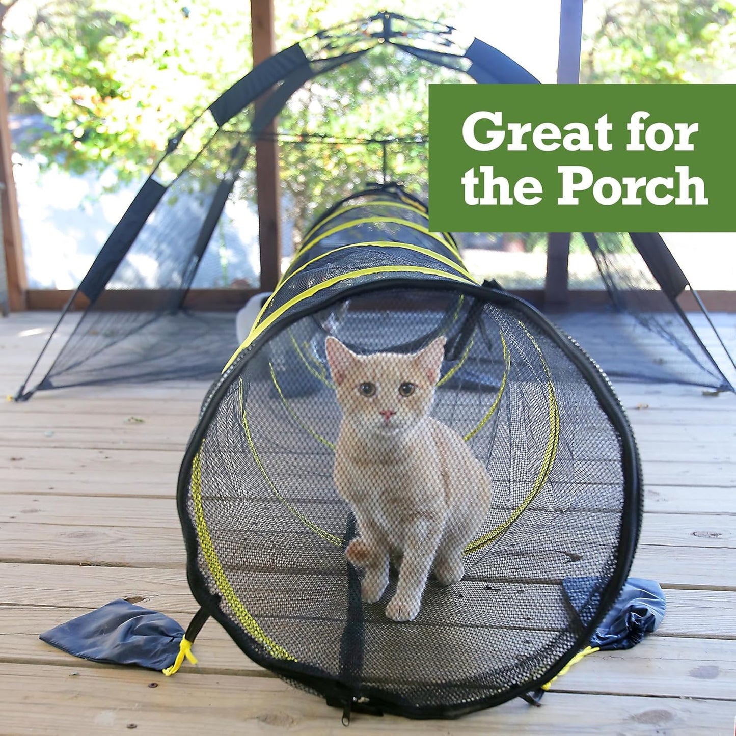 Outdoor Cat Enclosures for Indoor Cats (Portable Cat Tent, Outdoor Cat Tent, Cat Tunnel, and Playhouse) Play Tents for Cats, outside Enclosure (Kitty Compound Play House)