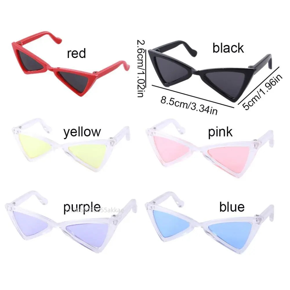 Vintage Triangular Pet Cat Sunglasses Pet Products for Small Dogs Kitten Puppy Cat Accessories Reflection Eyewear Glasses
