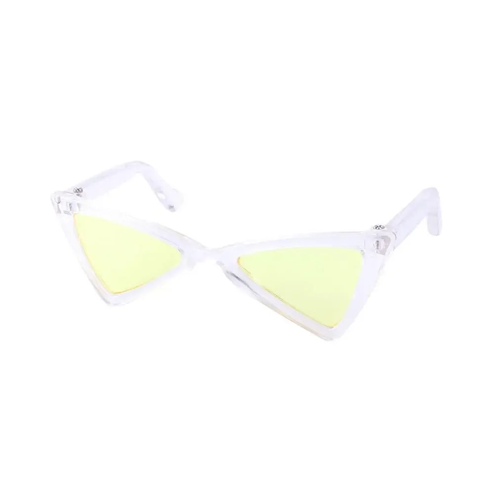 Vintage Triangular Pet Cat Sunglasses Pet Products for Small Dogs Kitten Puppy Cat Accessories Reflection Eyewear Glasses