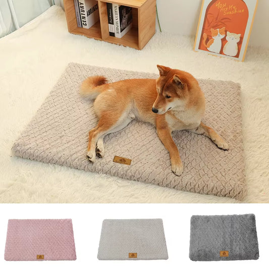 Memory Foam Pet Bed with Removable Washable Faux Fur Cover Orthopedic Waterproof Dog Bed for Crate Anti-Slip Bottom Dog Bed