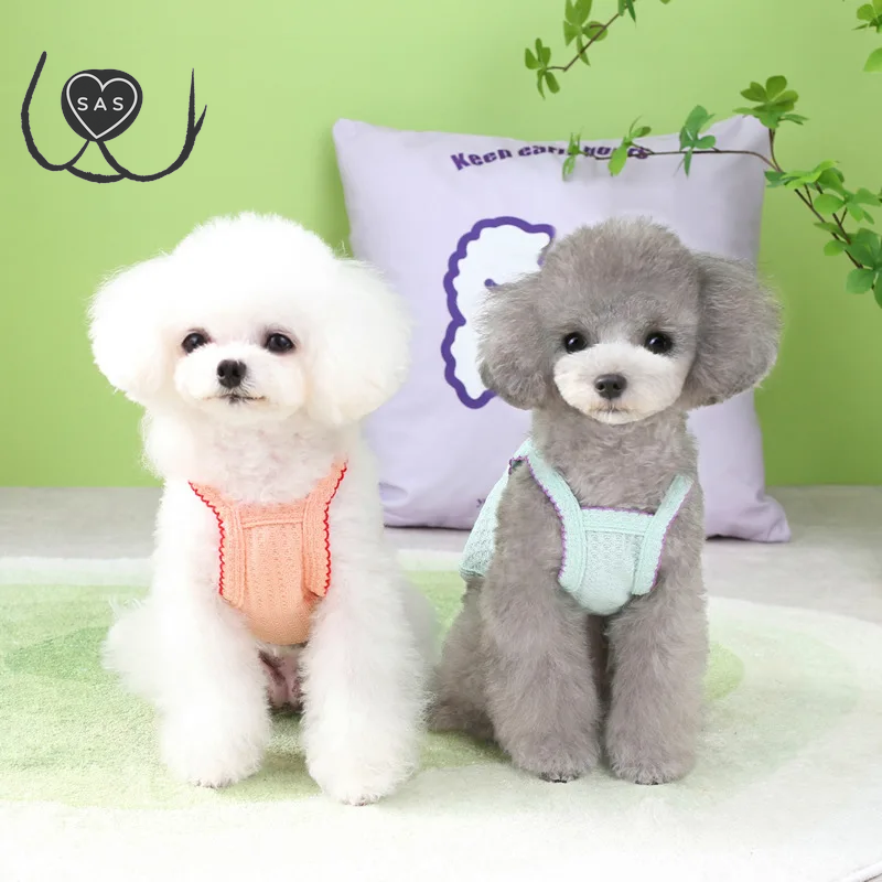 1PC Summer Thin Strap Bichon Bear Teddy Yorkshire Cat Small Dog Pet Dog Clothing Pet Supplies Soft and Breathable