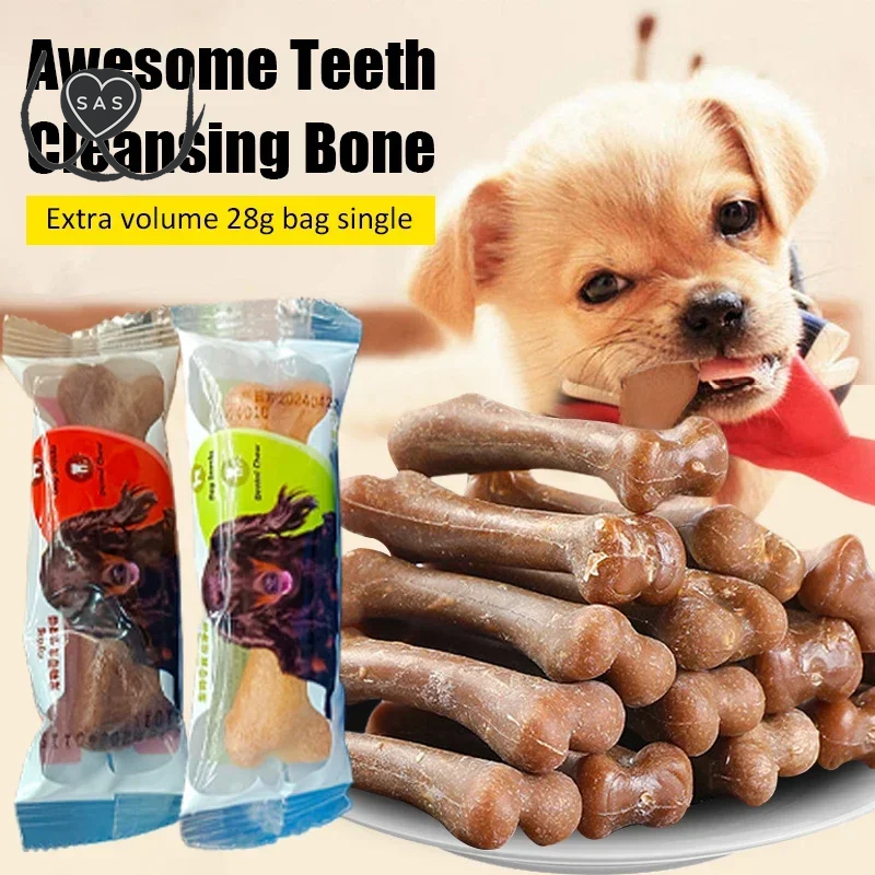 New Dog Snacks Teething Sticks 28G Teeth Cleansing Bone Fresh Ingredients Flavorful Nutritious Healthy Pet Puppy Snacks Foods