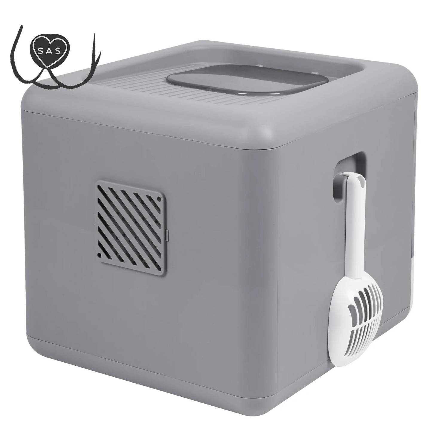 Cat Litter Box Foldable Top Entry Litter Box with Cat Litter Scoop Drawer for Medium and Large Cats