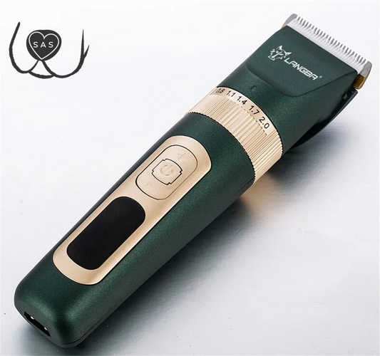 LANGBA Electric Scissors Professional Pet Hair Trimmer Animals Grooming Clippers LCD Display Dog Hair Trimmer Cutters USB