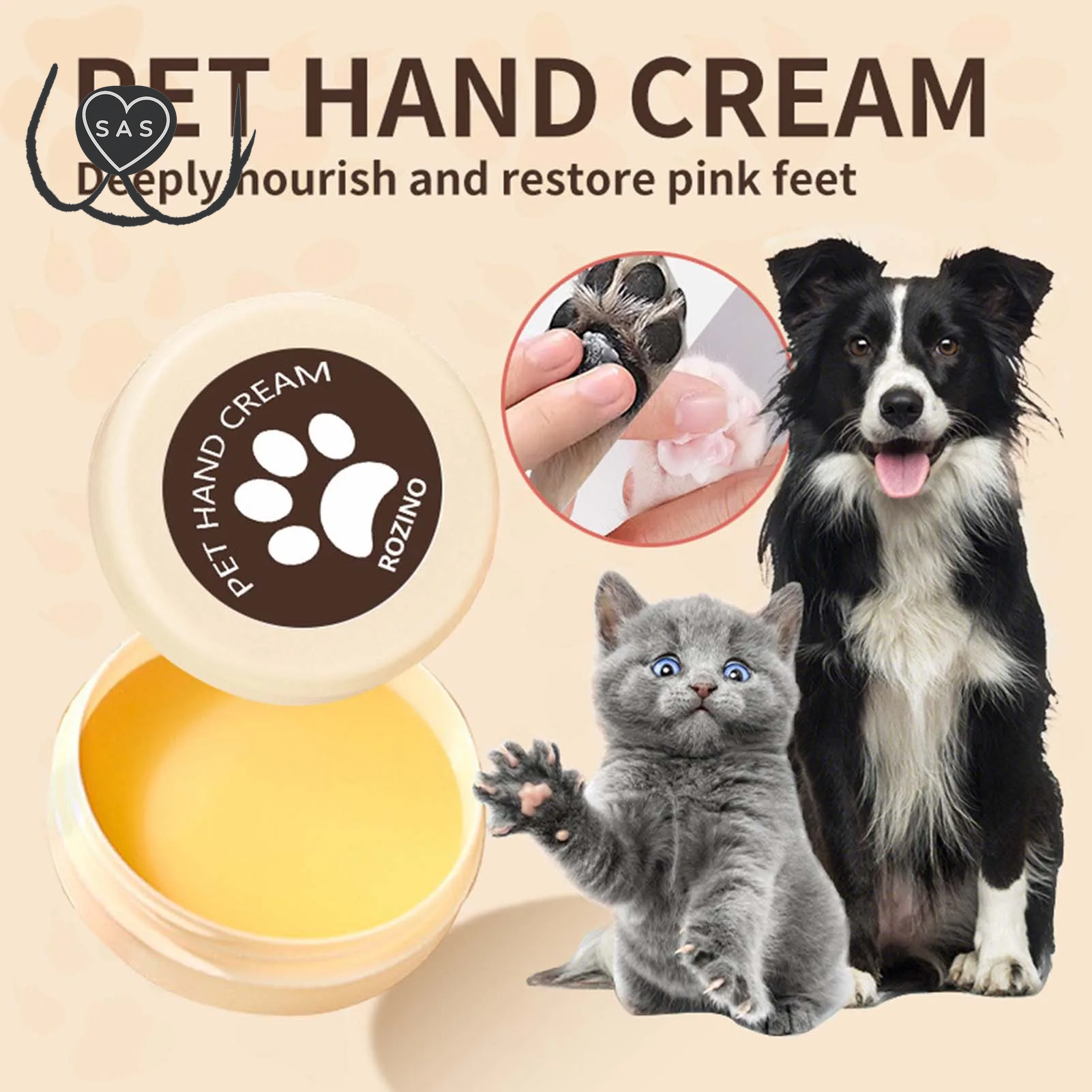 20G/15G Dog Paw Balm Paw Care Balm Moisturizing Protection for Dog Feet Foot Pads Winter Paws Cream Cat Grooming Pet Supplies