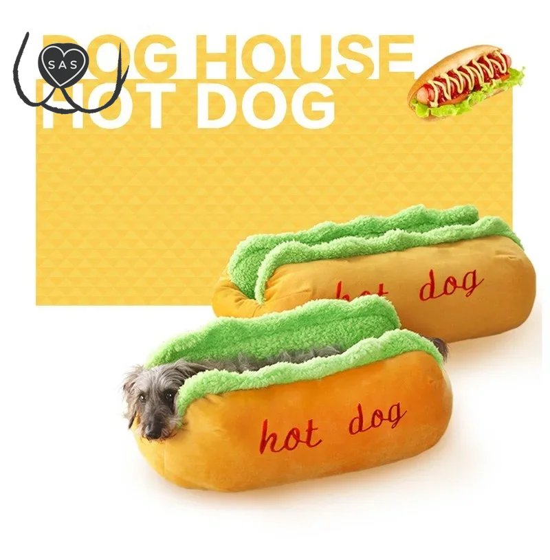 Pet Bed Hot Dog House Lounger Bed Kennel Mat Soft Fiber Pet Dog Puppy Warm Removable Washable Waterlon for Cats