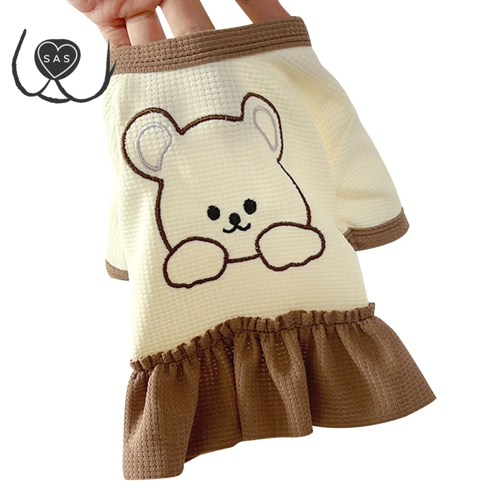 Dog Skirt Sweet Cute Small Fresh Thin Princess Dress Floral Dog Pet Dress Wedding Dresses Spring Summer Pet Dog Clothes