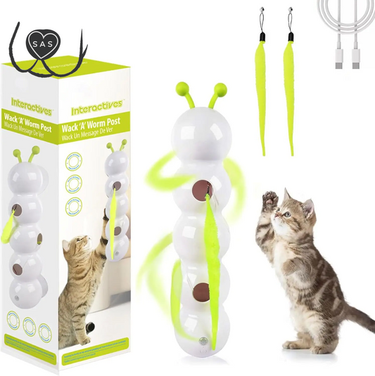 Intelligent Interactive Cat Stick Pro with Replaceable Prey Tail Suitable for Automatic Swing Durability in Multi Cat Households