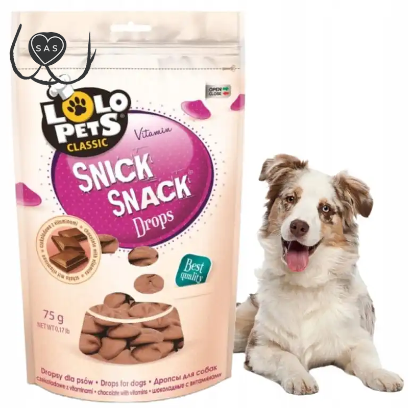 Lolo Pets Treats Chocolate Drops with Vitamins for a Dog 75 G