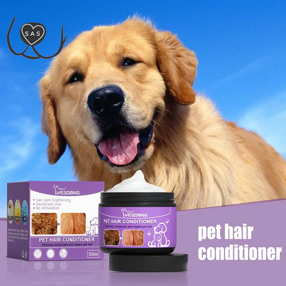 50Ml Cat Dog Soft Hair Conditioning Cream Gentle Dog Skim Cream Oil & Stain Remover Pet Supplies for Moisturizes & Matted Hair