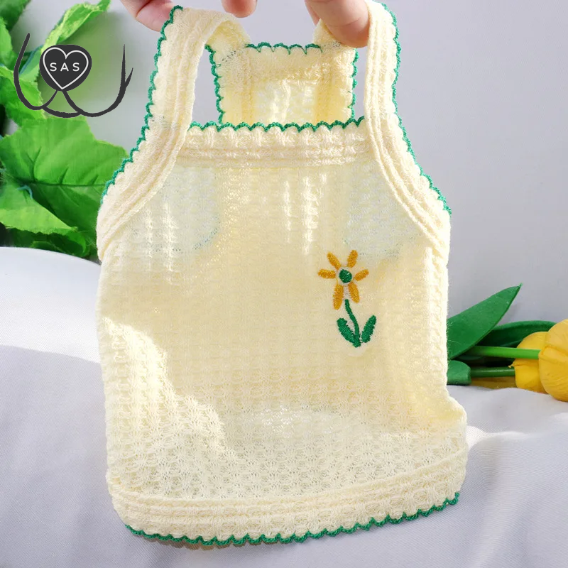 1PC Summer Thin Strap Bichon Bear Teddy Yorkshire Cat Small Dog Pet Dog Clothing Pet Supplies Soft and Breathable