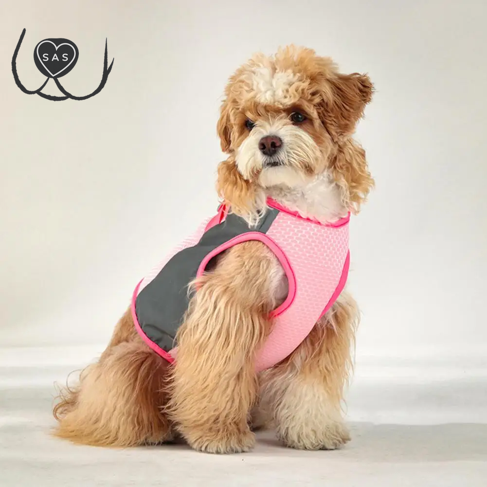 High Heat Prevention for Pets Adjustable Reflective Dog Vest for Summer Outdoor Activities Harness for Small Medium Dogs Quick
