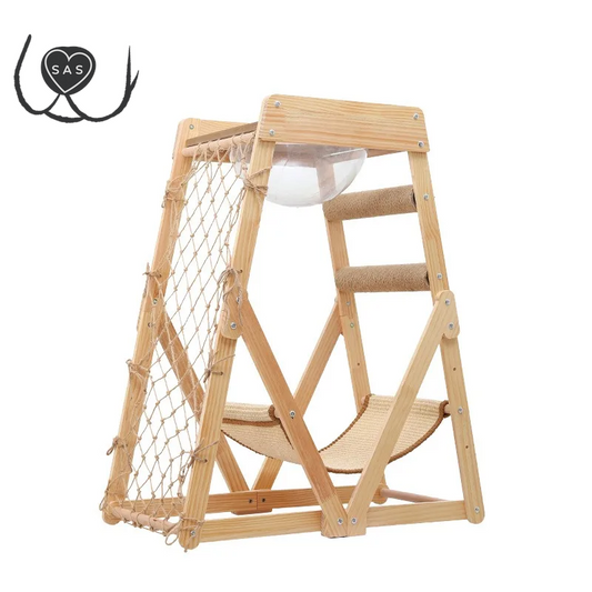 Cat Climbing Frame Space Capsule Scratching Board Hammock Sisal Wear-Resistant Not Falling Chips Climbing Net Pet Supplies