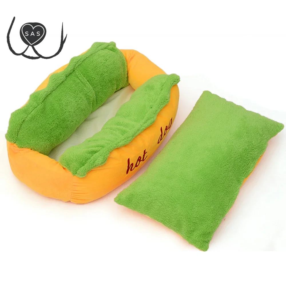 Pet Bed Hot Dog House Lounger Bed Kennel Mat Soft Fiber Pet Dog Puppy Warm Removable Washable Waterlon for Cats