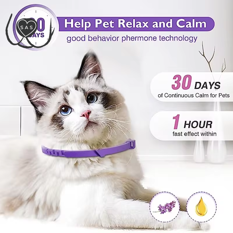 3/4 Pc Dogs Calming Pheromone Collars Cats Relieve Anxiety Adjustable Comfortable Collar for Puppy Kitten Large Pets Accessories