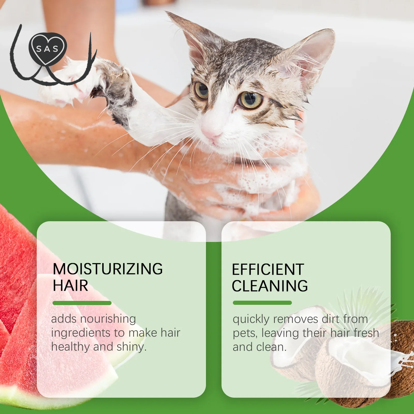 Refreshing 2-In-1 Pet Shampoo and Conditioner Itch Skin Moisturizing Dirt Odor Removal Conditioner Dog Shower Gel