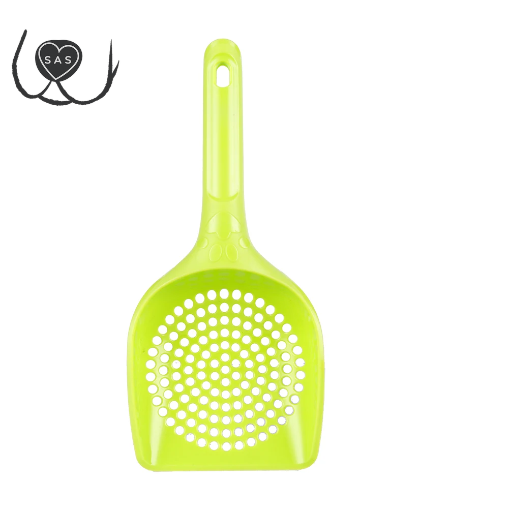 1 Pc Plastic Cat Litter Scoop Pet Toilet Poop Cleaning Shovel Small round Hole Cat Litter Sieve Spoon Cat Toilet Cleaning Tool