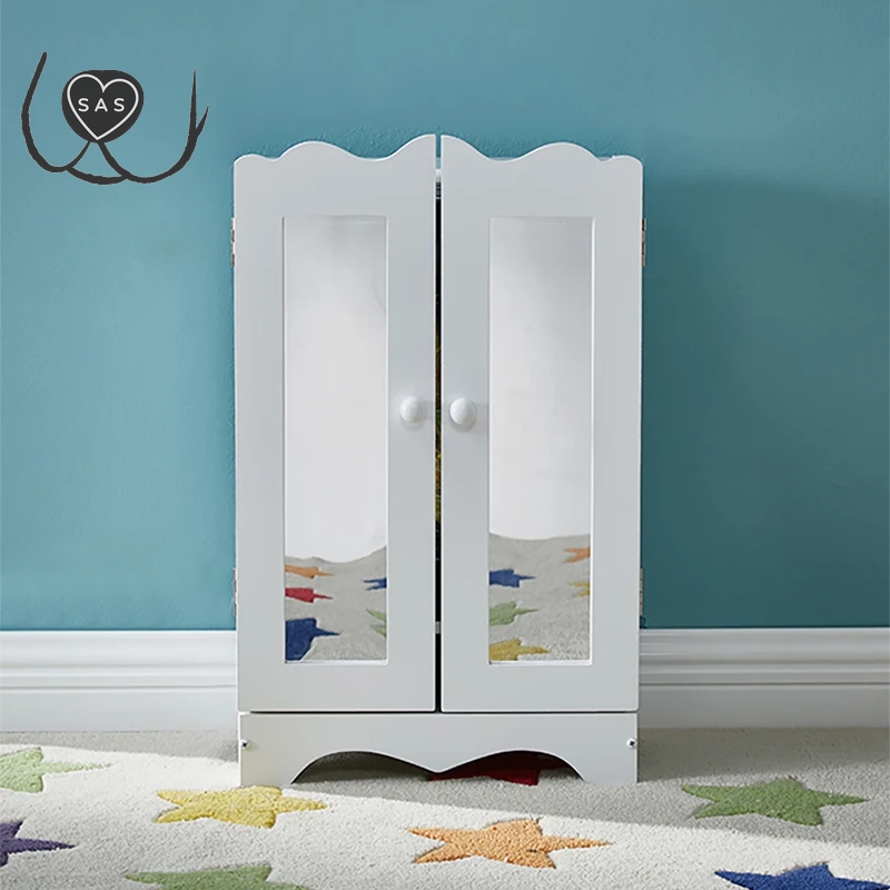 Hot Sale Pet Furniture White Wooden Dog Pet Wardrobe Clothes Rack