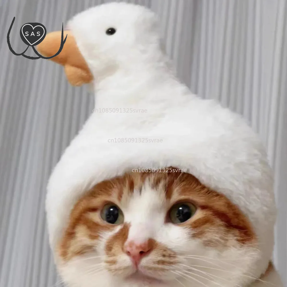 Cute Refined Cat Hat Plush Elastic Winter Pet Hat Puppy Kittens Knitted Hat Party Cosplay Props Decoration Cat Accessories Pet
