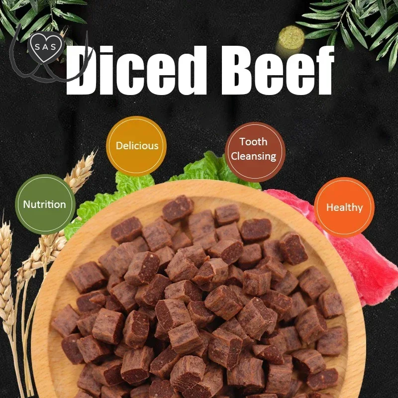 Dog Snacks Beef Particles Appetising Digesting Nutritious Delicious Chewy Training Rewards for Adult Dog Puppies Pet Food Snacks