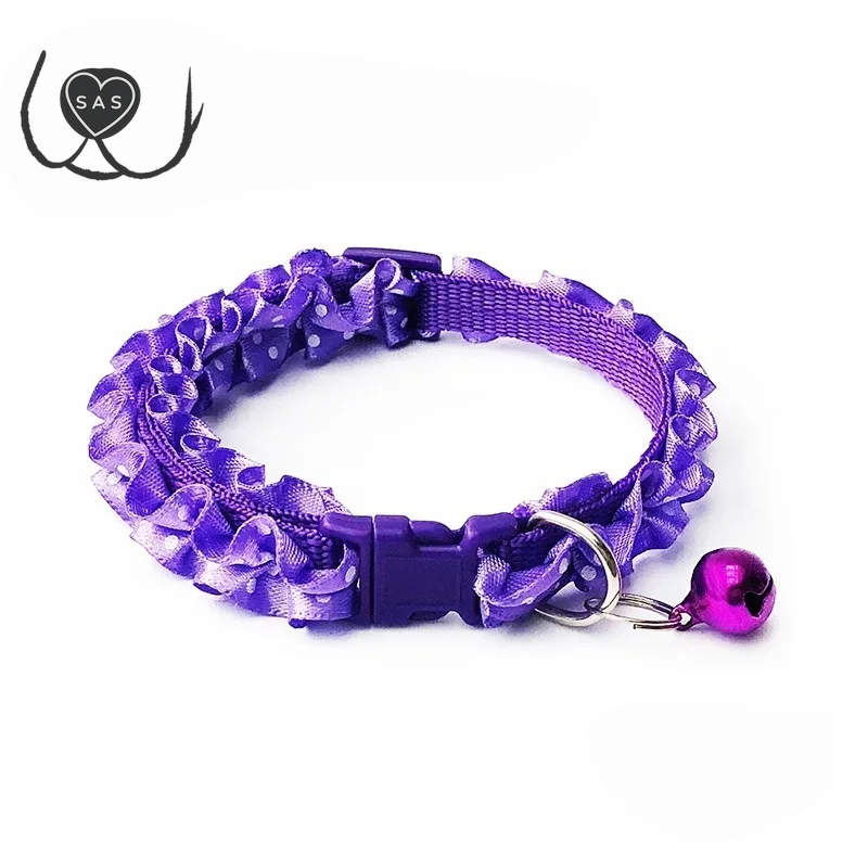 1PC Dog Cat Bell Lace Collar