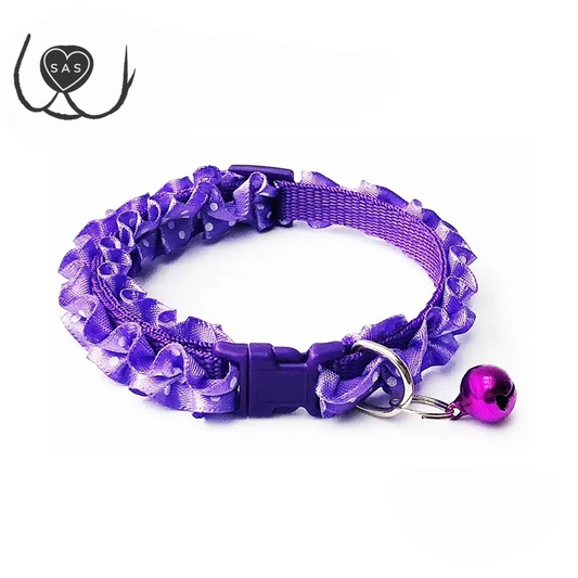 1PC Dog Cat Bell Lace Collar
